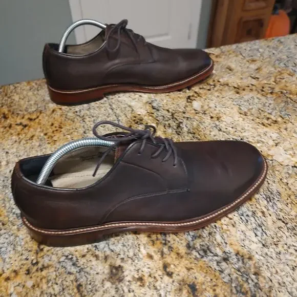 Banana Republic Brown Leather Shoes Size 10M Genuine Italian Leather - Picture 5 of 12
